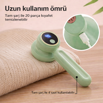 Şarj Göstergeli Tiftik Temizleme Aleti