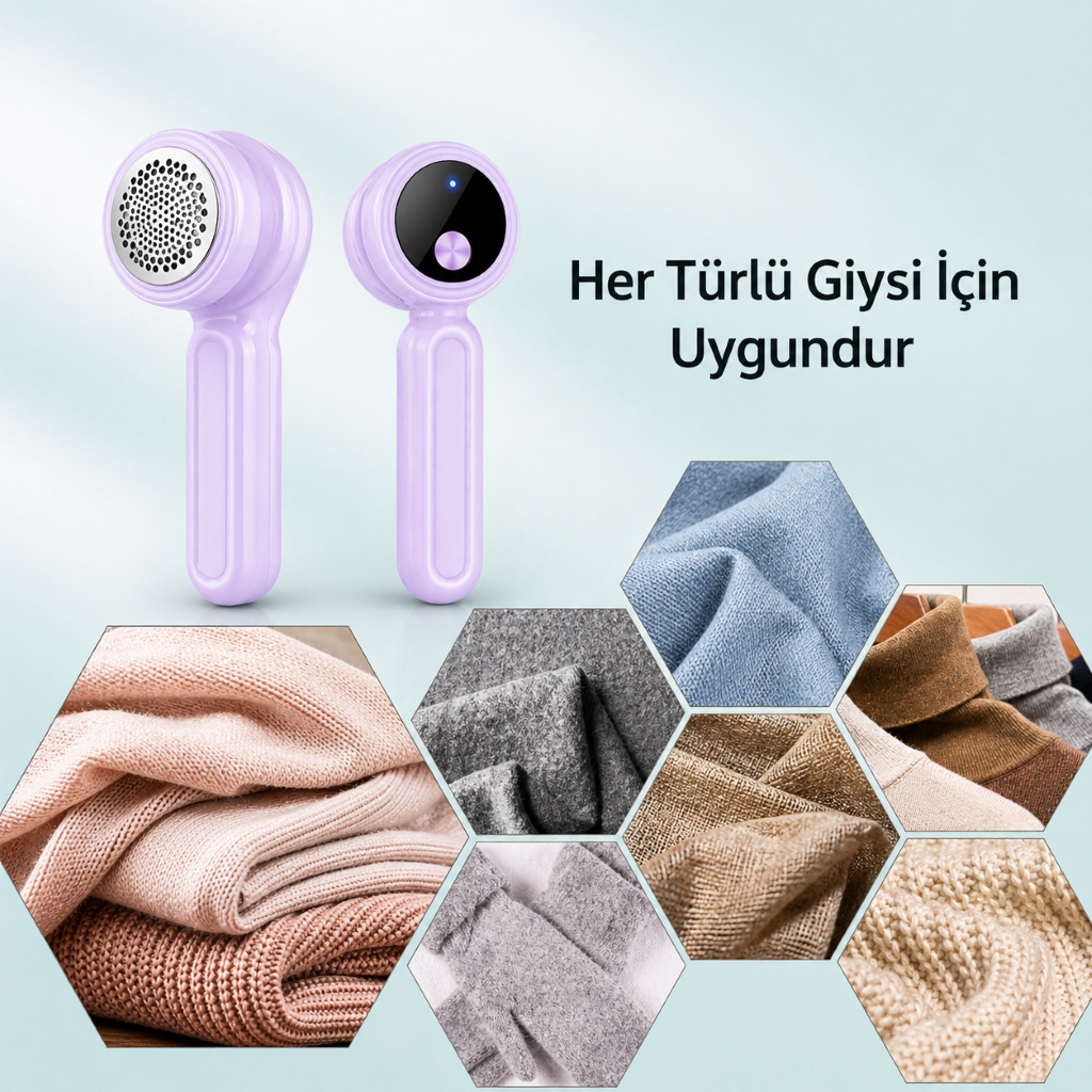Şarj Göstergeli Tiftik Temizleme Aleti