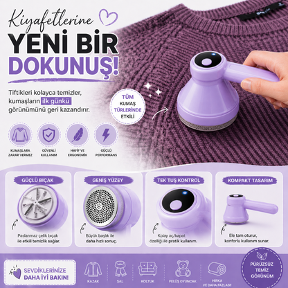Şarj Göstergeli Tiftik Temizleme Aleti